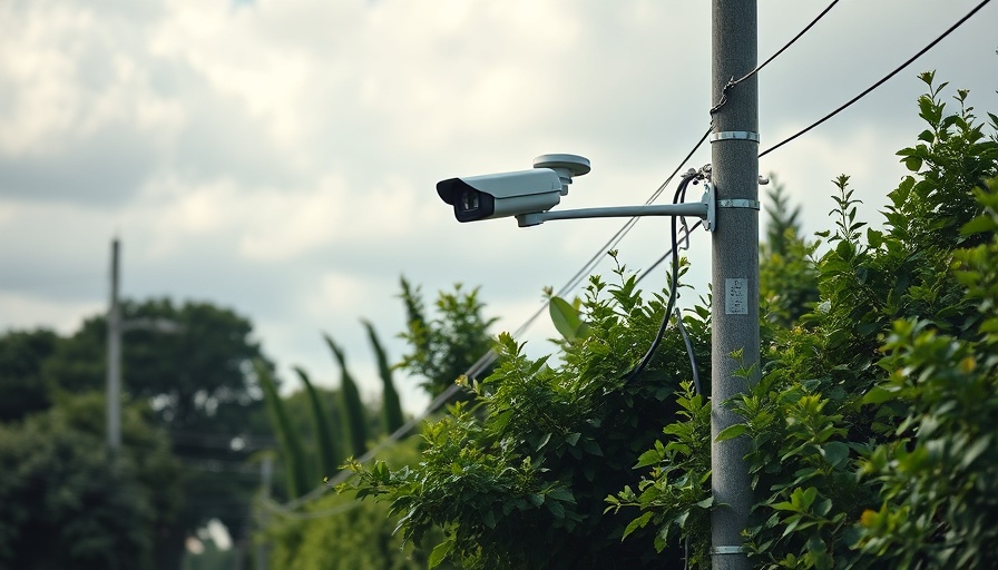 Roadside camera system in suburban area, reflecting Georgia's bill context.