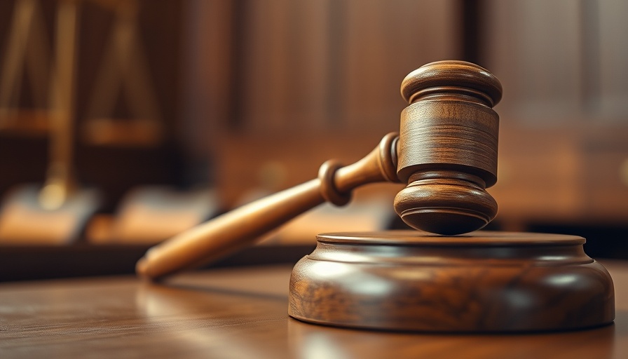 Judge's gavel symbolizing Uber liability in human trafficking cases.