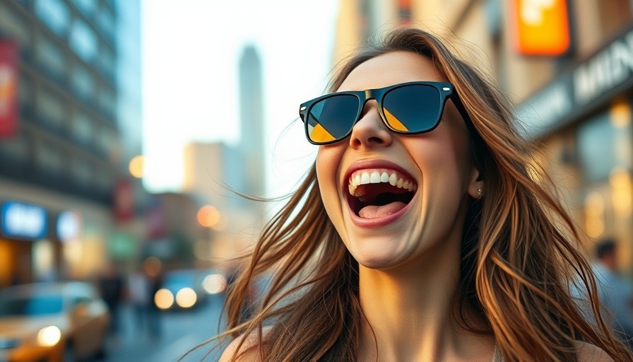 Joyful woman promoting American Express Member Week 2025.