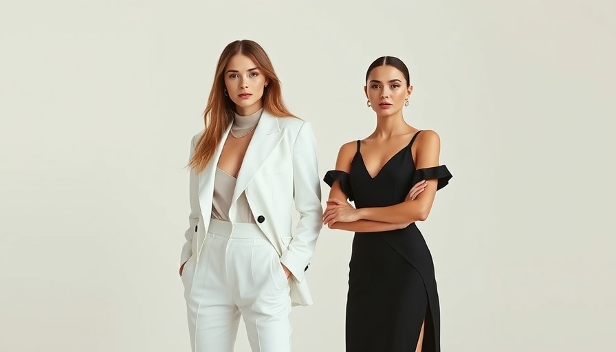 Modern women showcasing minimalist fashion poses for traditional Mexican folk art in fashion backdrop.