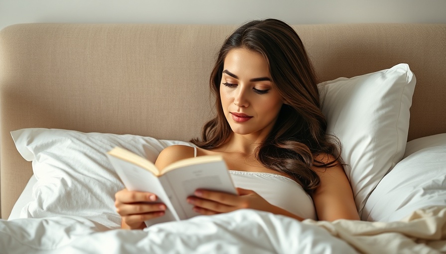 Relaxed woman reading in bed for effective wind-down routine.