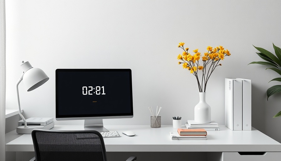 Minimalist workspace showing simple ways to reset during workdays.