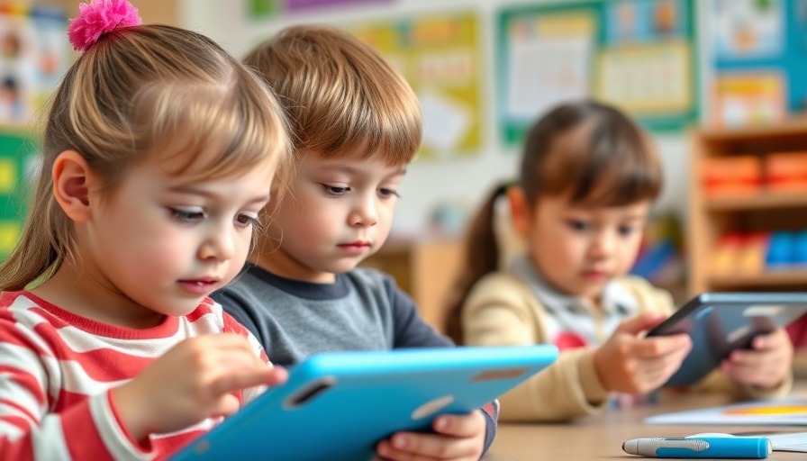 Children using tablets for learning in a classroom, Innovating for Good Televeda and Benetech.
