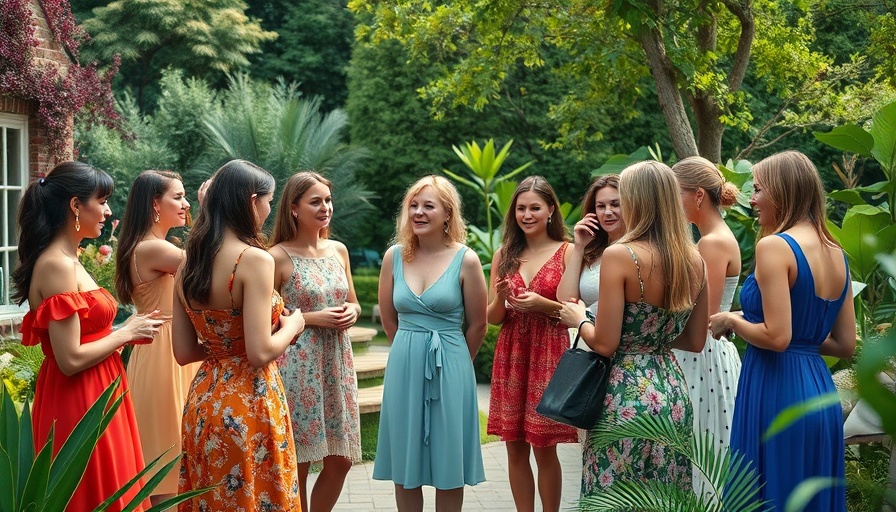 Group of friends at a garden party – fun things to do with friends when bored.
