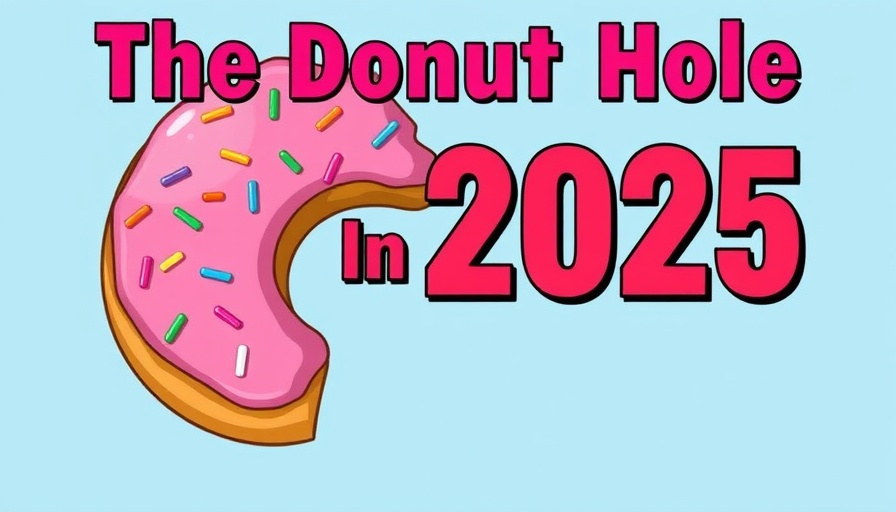 Illustrated donut and Medicare Part D Donut Hole 2025 text.