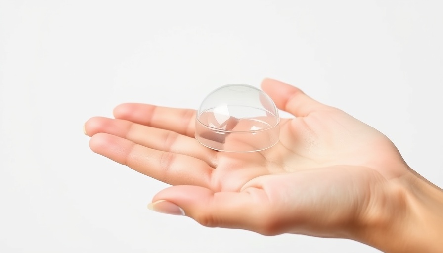 Save 20% off FemCap, close-up in a hand, detailed view.
