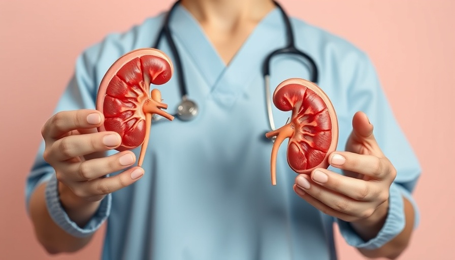 Medical professional displaying kidney models related to Lisinopril prices.
