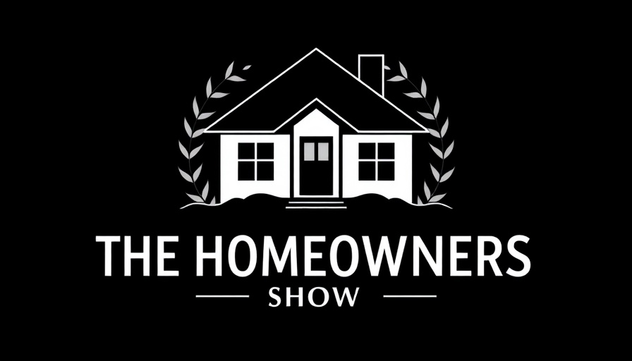 Monochrome house logo for 'The Homeowners Show'.