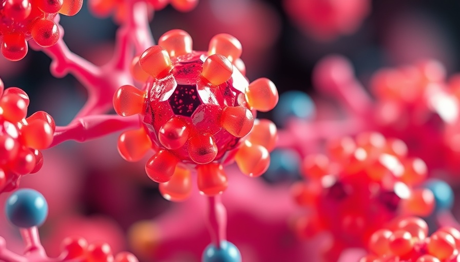 Close-up of lipoproteins reducing cardiovascular risks from Lp(a) in 3D illustration.