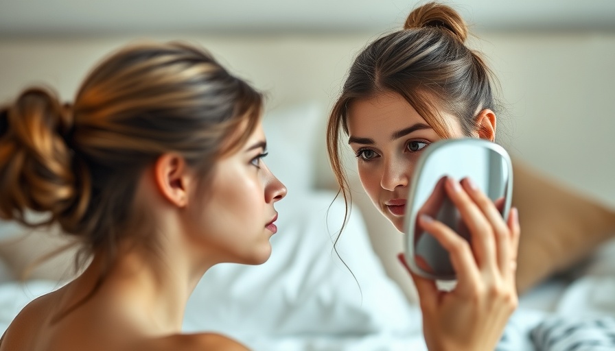 Is Cortisol Face Real: Woman checking face in mirror