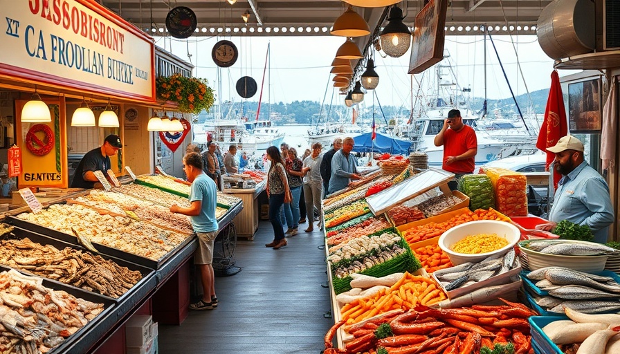 Authentic seafood market in North Carolina showcasing fresh catch.