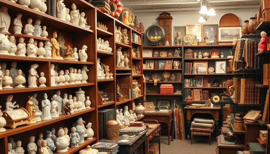 Antique mall collectibles display of treasures.