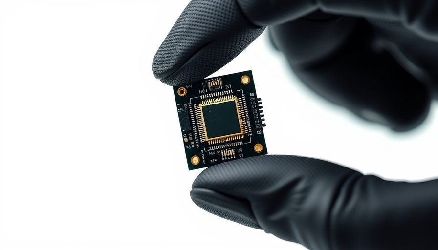 FDA approves Brain-Computer Interface technology microchip held by gloved hands.