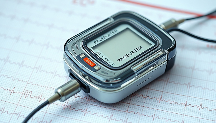 AVIM therapy device on ECG for hypertension treatment, close-up.