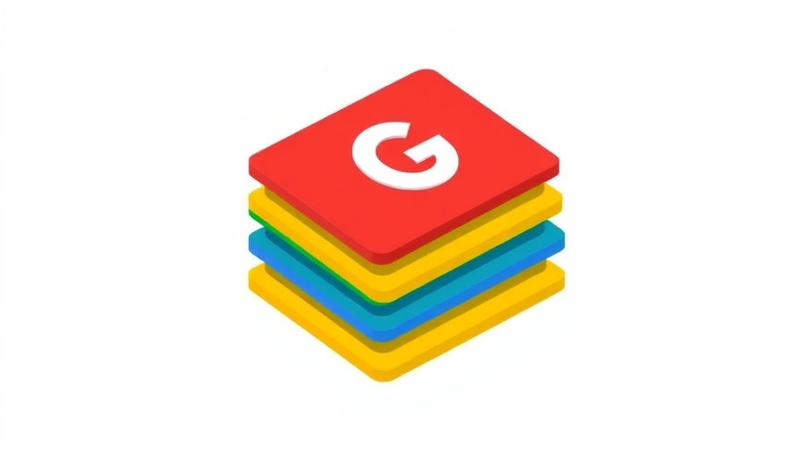Simplified Google News logo with colorful cards.