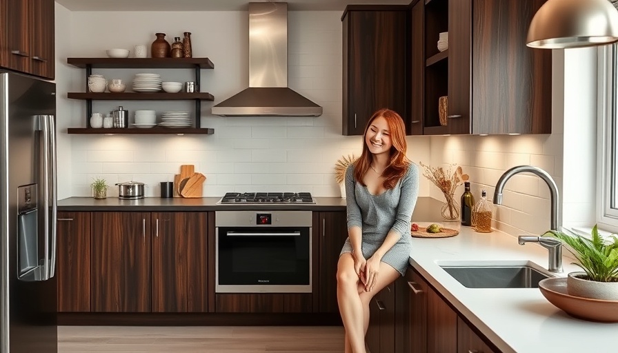 Modern kitchen essentials for cooking joy with stylish open shelves.