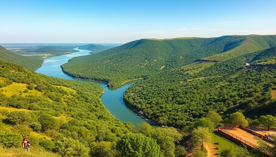 Scenic view of Texas State Park with lush greenery for Memorial Day.