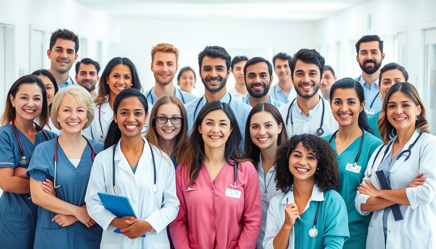 Diverse medical professionals grid, addressing AI gender bias in urology.