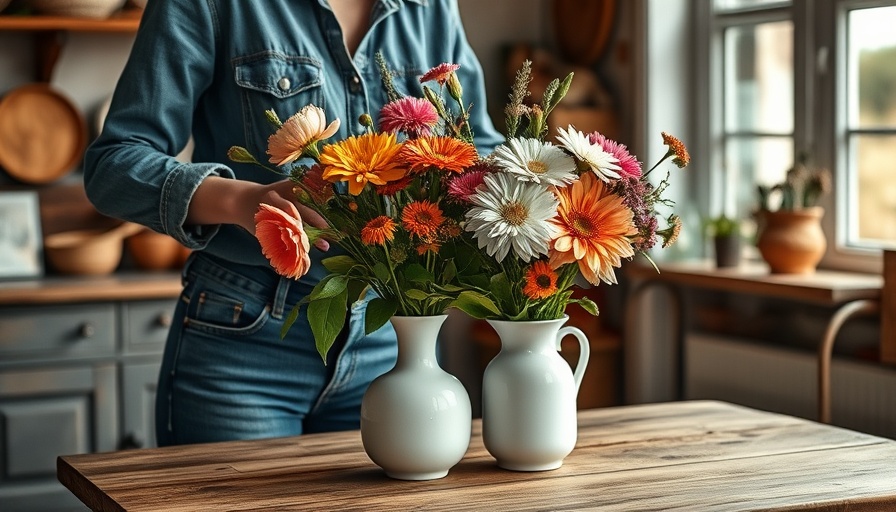 Arranging flowers in May indoors, cozy spring activity.