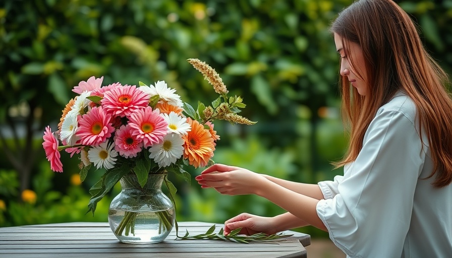 Mother’s Day gifts from Target: Woman arranging flowers in garden.