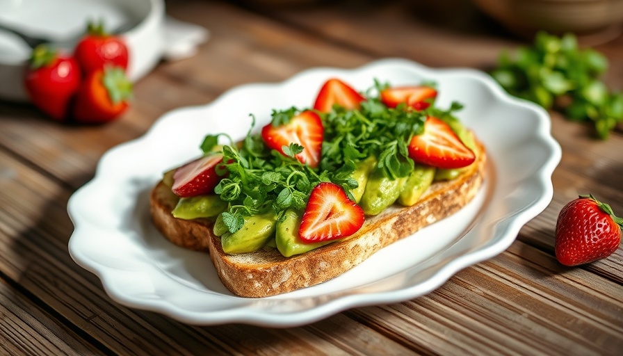 Delicious avocado toast with microgreens on a white plate.