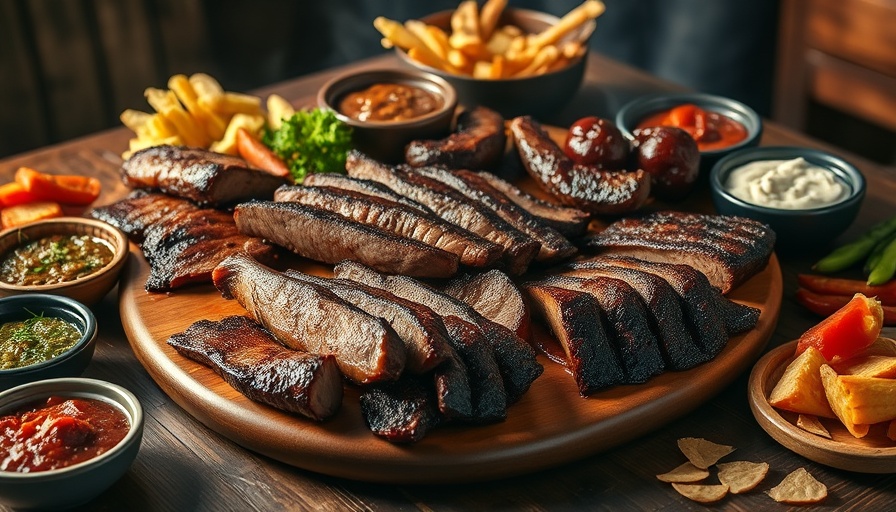 Delectable barbecue platter with classic Southern sides, Best Barbecue in America.