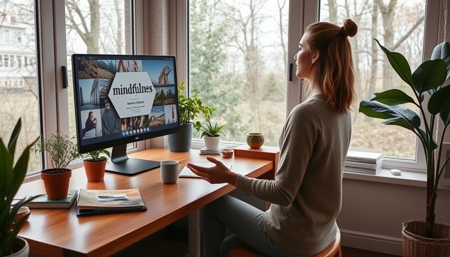 Mindfulness practice at a cozy desk for healthy nervous system habits.