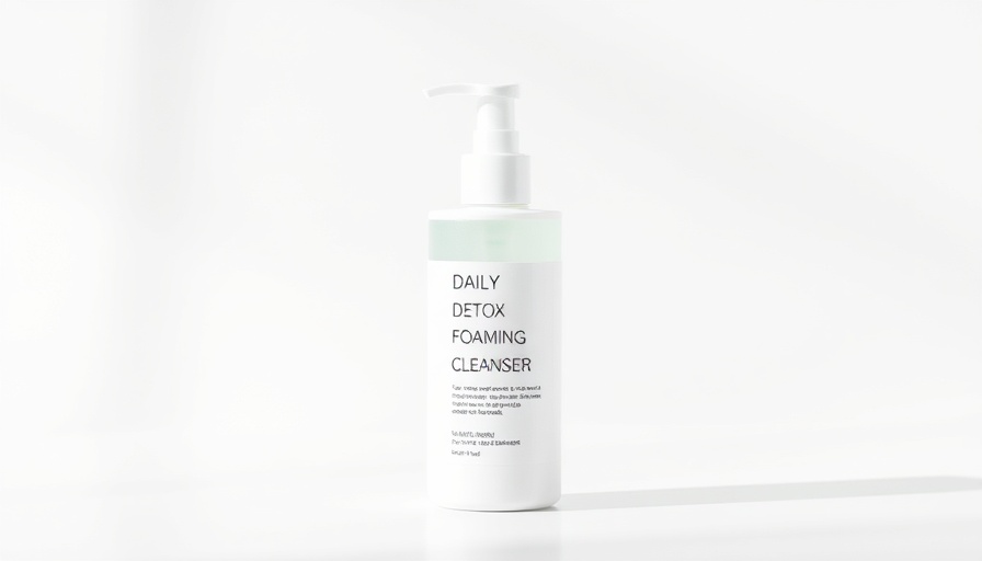 Elegant Daily Detox Foaming Cleanser against a minimalist background.