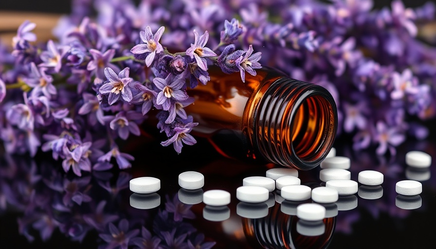 Lavender and homeopathy pills for menopause relief.