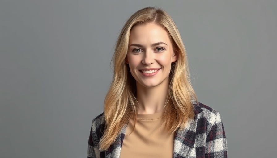 Confident blonde woman smiling, representing a life of purpose.