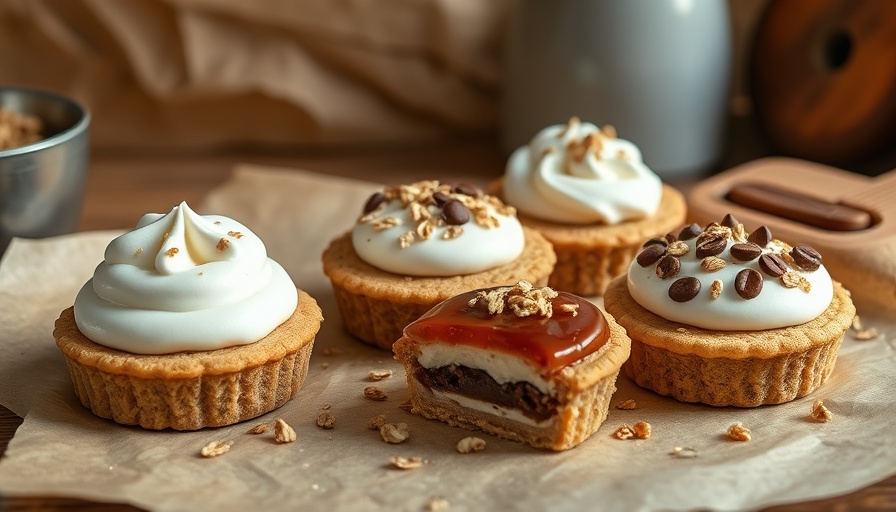 Healthier oatmeal cream pies recipe displayed on parchment paper.