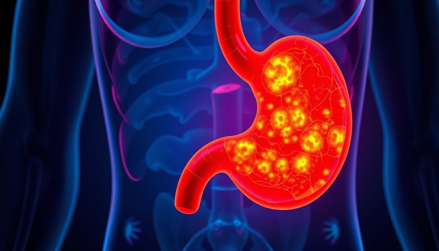 Abstract stomach image highlighting gastric issues for CAR T-Cell Therapy.