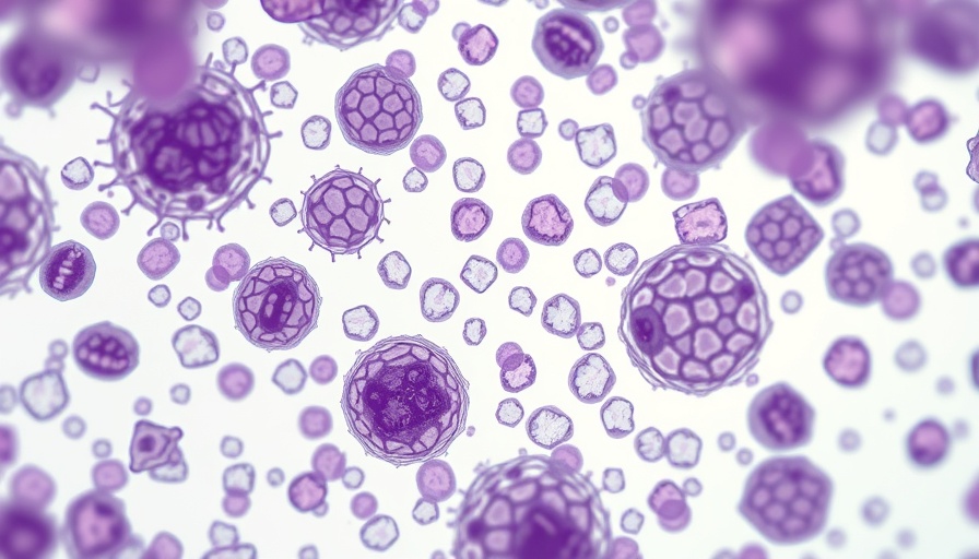Microscopic view of cells possibly used for ctDNA biomarker analysis.