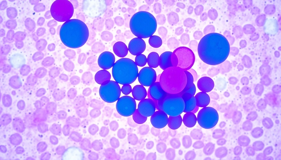 Microscopic view of cancer cells related to Taletrectinib Approved for NSCLC.