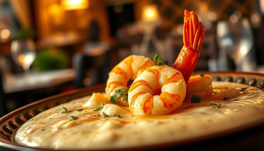 Delicious shrimp and grits dish in Tacoma restaurant.