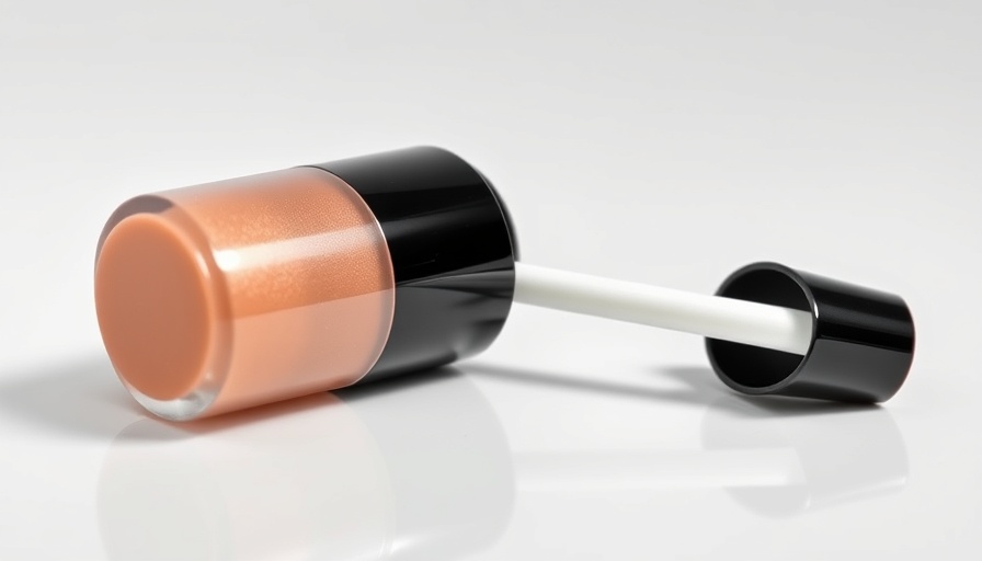 Minimalist design of a glossy highlighter stick