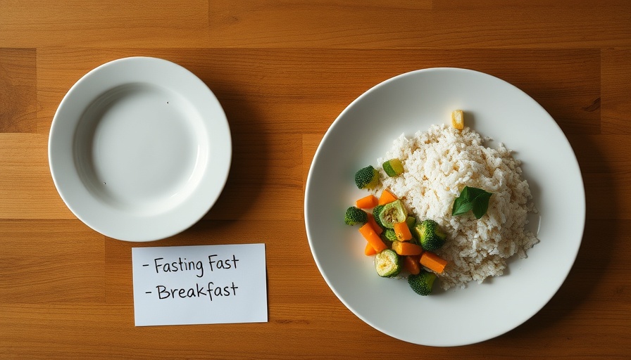 Alternating day fasting meal setup with lunch and fasting signs.