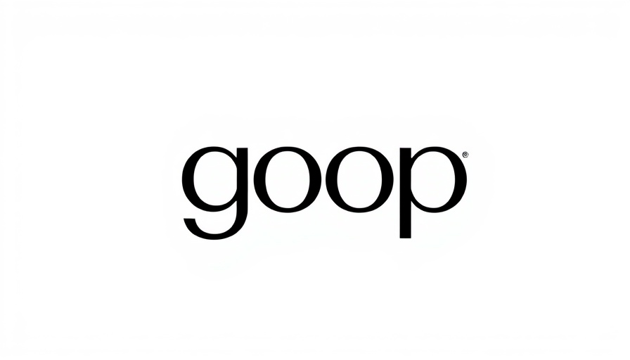 Sleek 'goop' logo on white background.