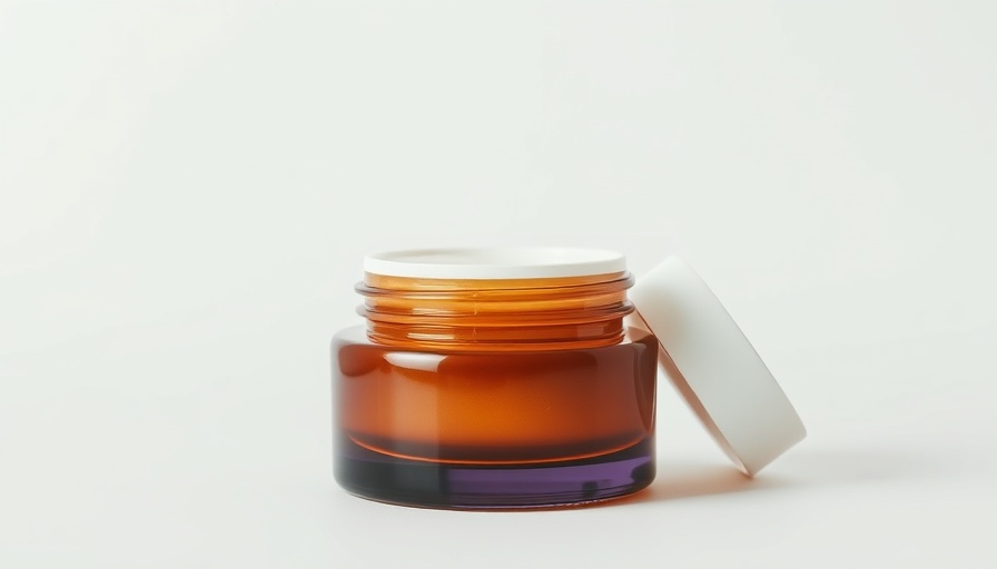 Amber skincare cream jar for antipollution facials.