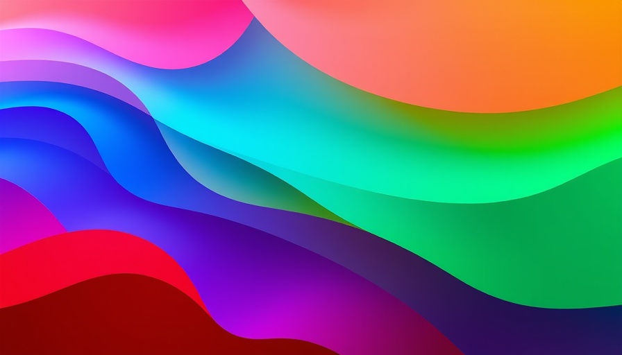 Abstract digital theme with vibrant colors in a graphic style.