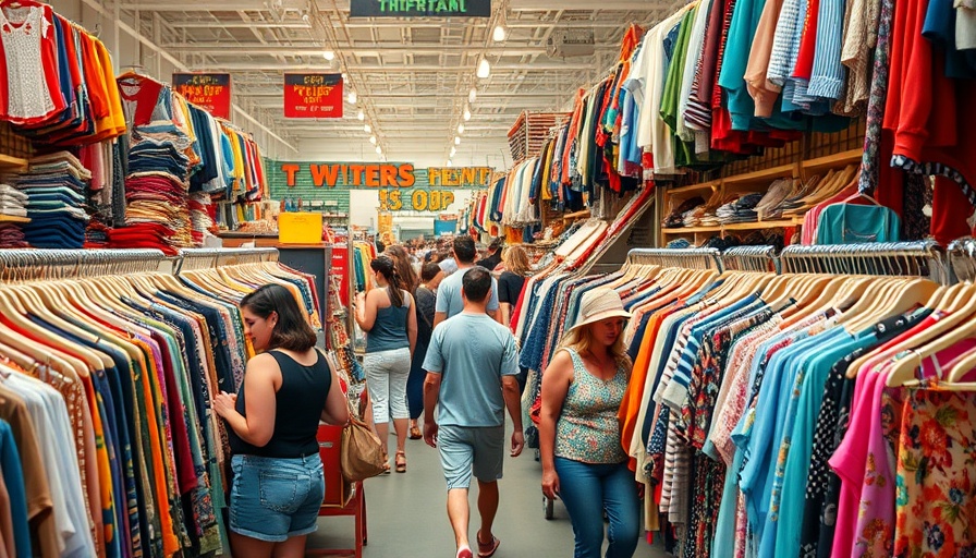 Thrift shopping in a vibrant Georgia store.