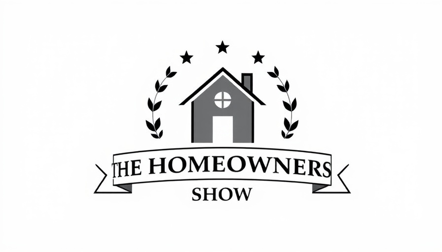 Monochrome home logo with decorative laurels and text.