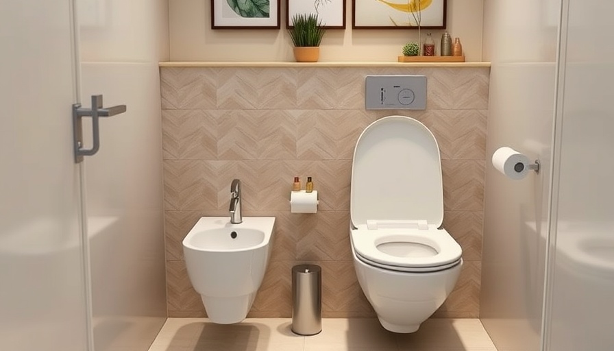 Eco-friendly toilet with integrated sink in modern bathroom.