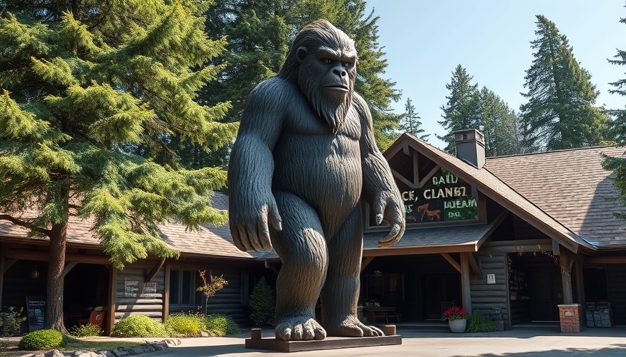 Sasquatch statue at Sasquatch Museum in Georgia outdoors