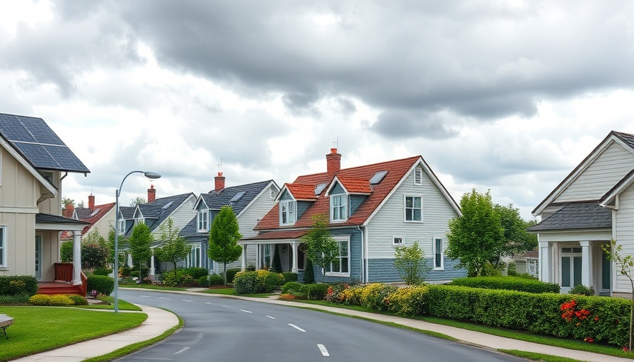 Suburban homes with solar panels under cloudy sky, exploring hidden costs of your electric bill.