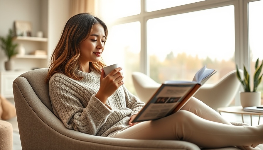 Woman enjoying coffee and reading, relaxed in a cozy chair for Best Books of 2025.