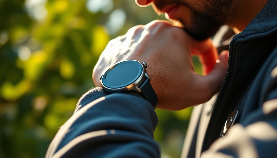 AI health prompts for wellness shown on a smartwatch outdoors.