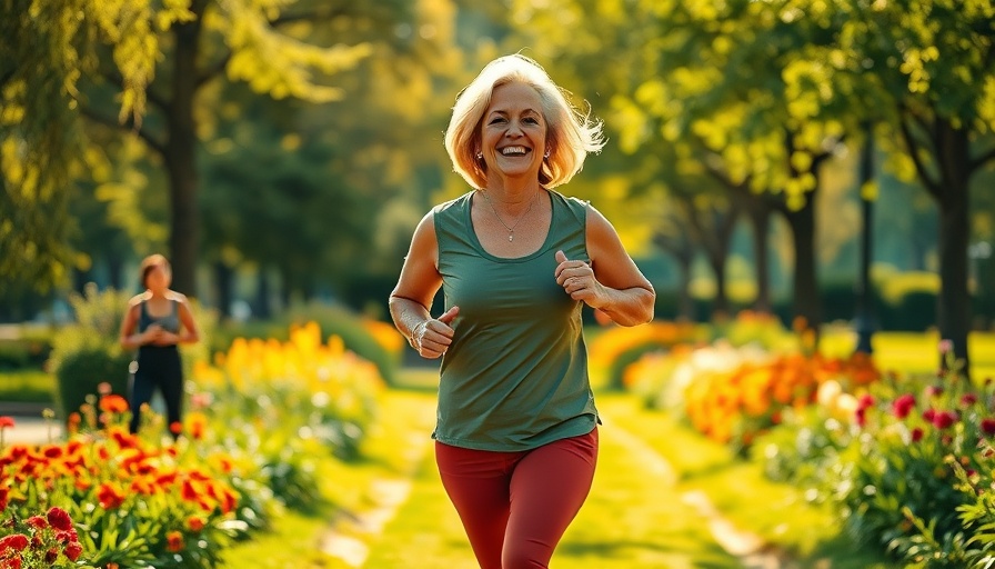 Joyful woman jogging in park, related to weight-loss intervention.