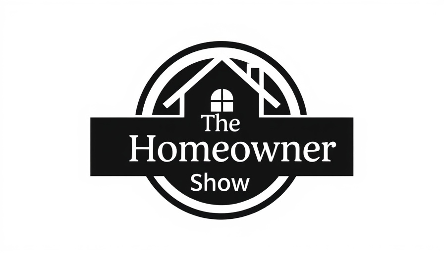Monochrome logo for The Homeowner Show with house and wheat elements.