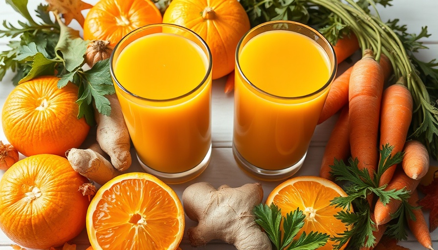 Fall equinox feast: vibrant juice with oranges and ginger.